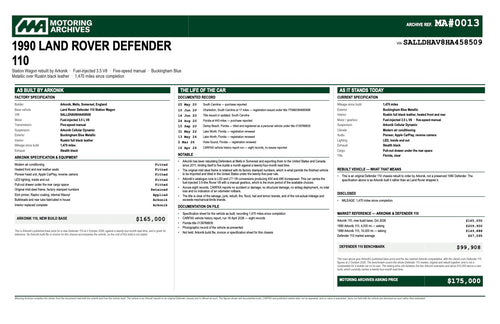 1990 Land Rover Defender 110 Arkonik in Buckingham Blue, photo 2