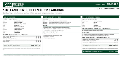 1988 Land Rover Defender 110 Arkonik in light grey, photo 2